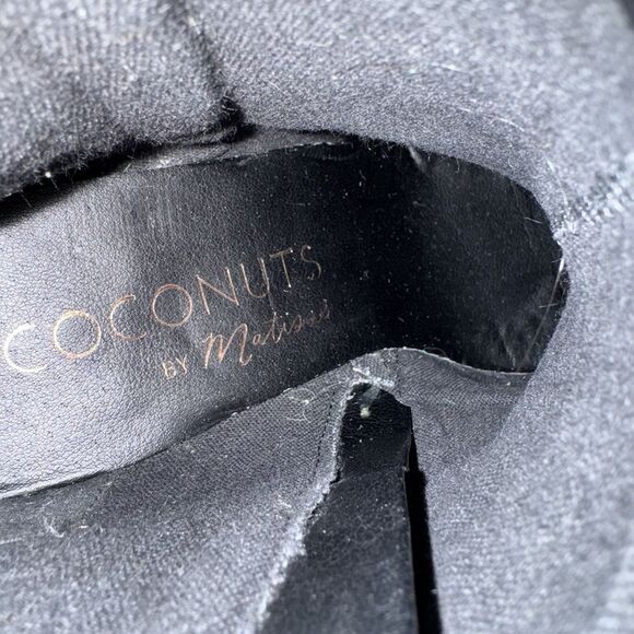 Coconuts By Matisse Women Pointed Toe Bootie 6 Dark Green Shimmer Faux Croc Goth - Picture 12 of 14